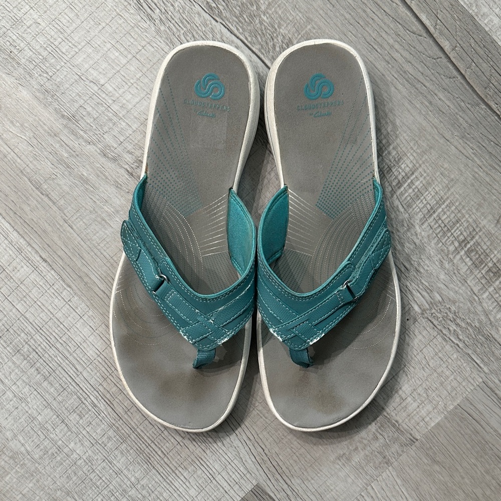 Clarks Cloud Steppers Women's Teal Sandals